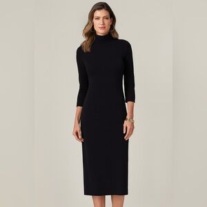 Boston Proper Black Long Sleeve Dress